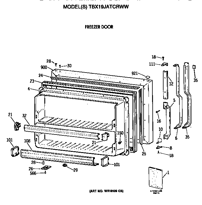 Freezer door