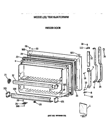 Freezer door