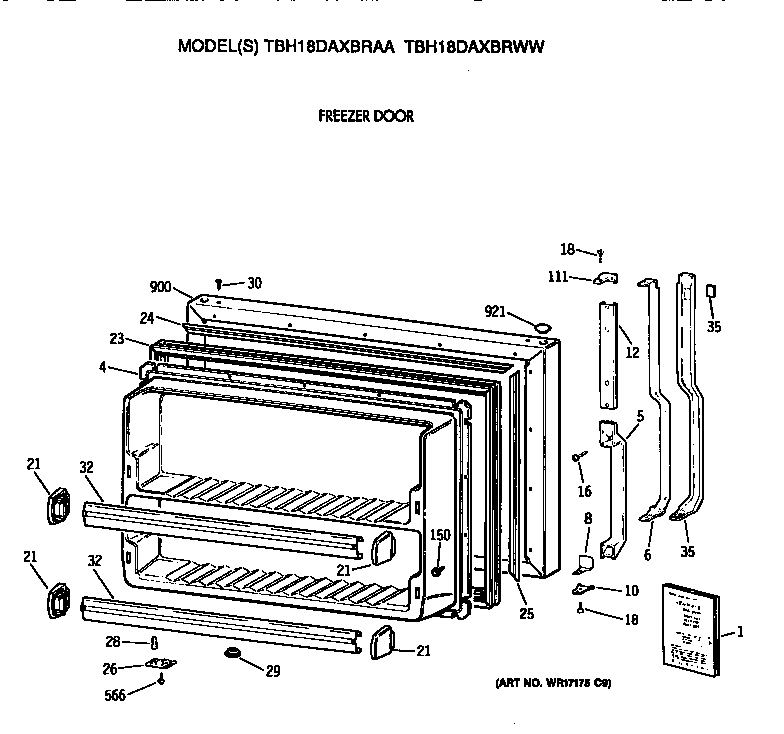 Freezer door