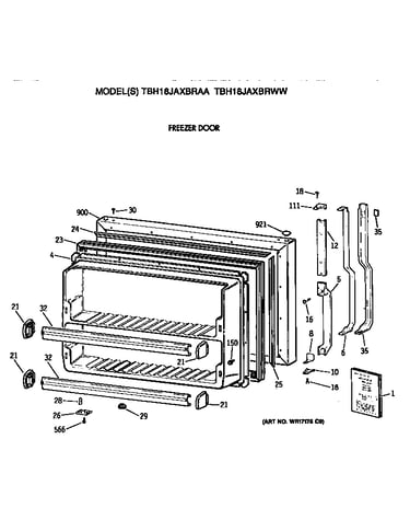 Freezer door