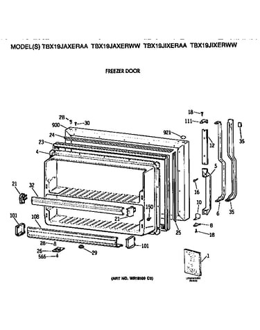Freezer door