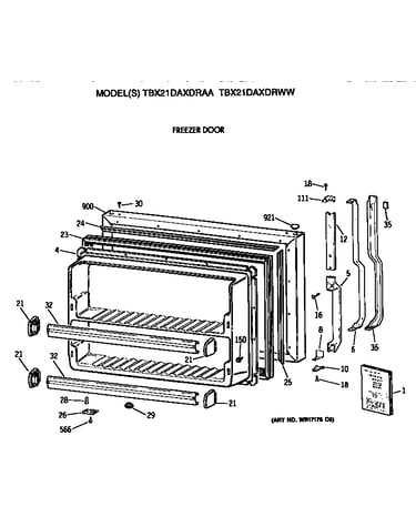 Freezer door