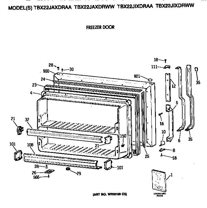 Freezer door