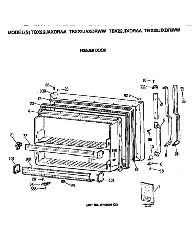 Freezer door