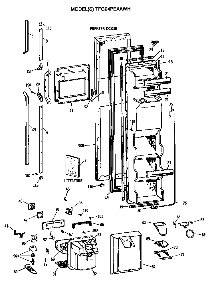 Freezer door