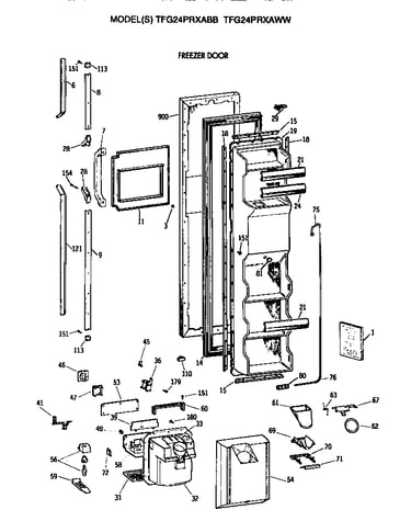 Freezer door