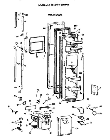 Freezer door