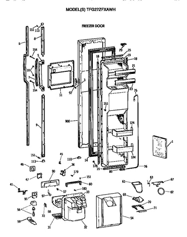 Freezer door