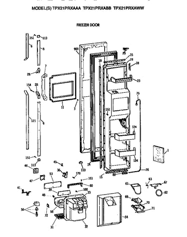 Freezer door
