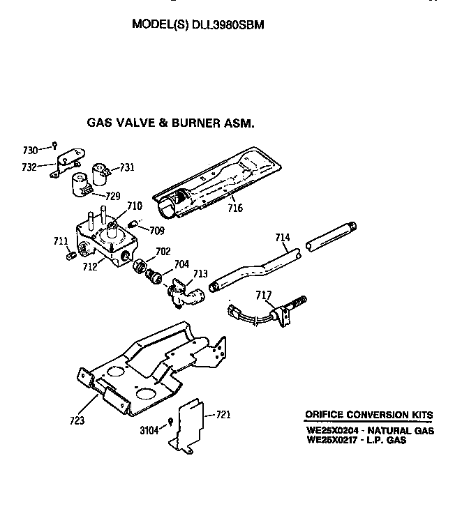 Gas valve and burner