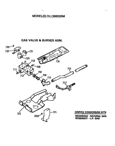 Gas valve and burner