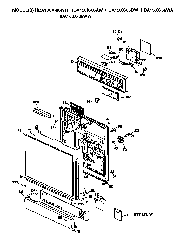 Front/control panel