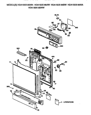 Front/control panel