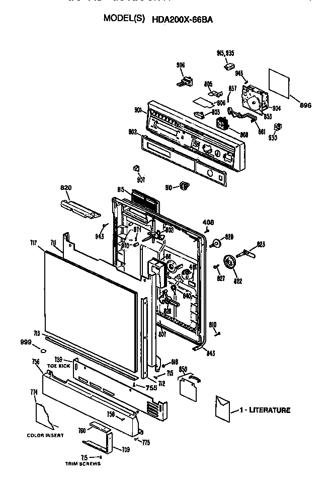 Front/control panel