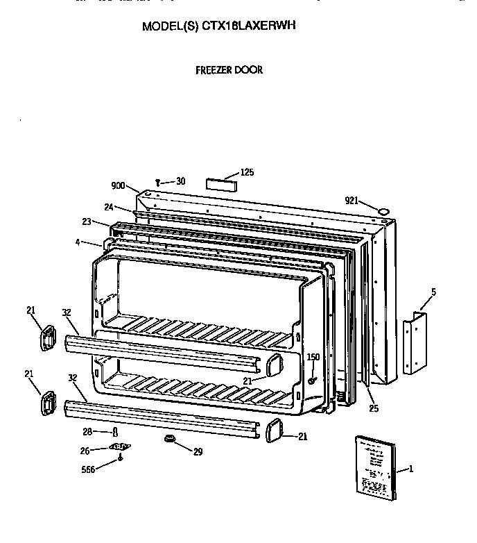 Freezer door