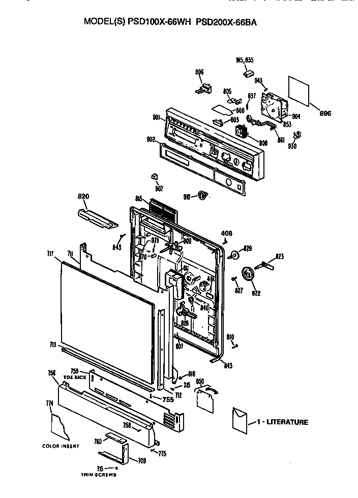 Front/control panel