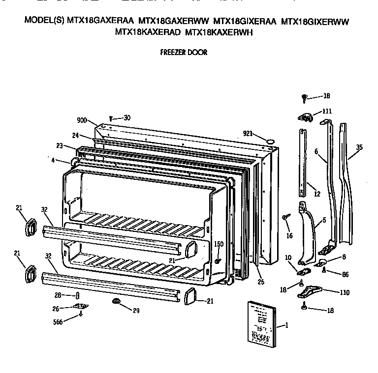 FREEZER DOOR