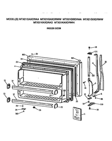 Freezer door