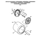 GE DDE8505SBMWW drum and heater diagram
