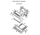 GE JGBS04GPV2AD oven door and broiler diagram