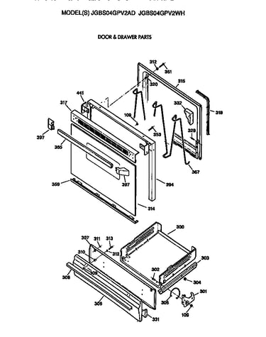Oven door and broiler