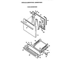 GE JGBS04PV2WH oven door and broiler diagram