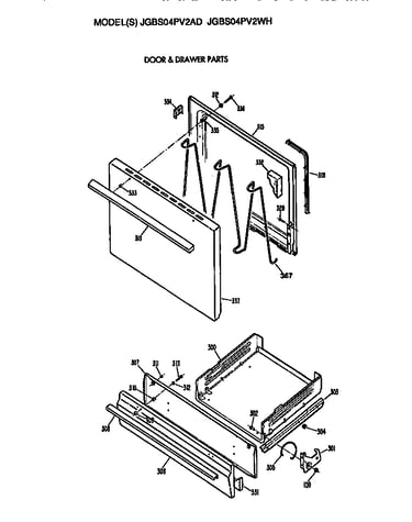 Oven door and broiler