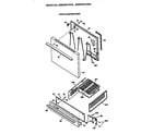 GE JGBS03PV2AD oven door and broiler diagram