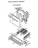 Oven door and broiler