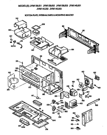 Bottom plate/internal parts/mounting brkt