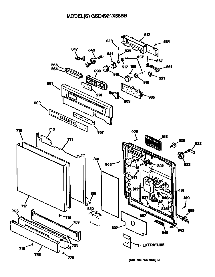 Front/control panel
