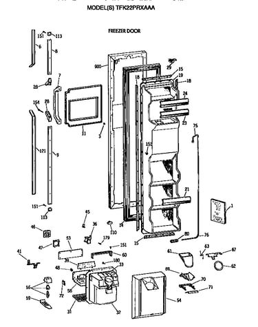 Freezer door