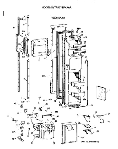 Freezer door