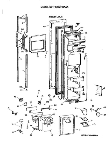 Freezer door