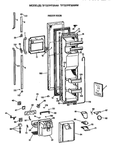 Freezer door