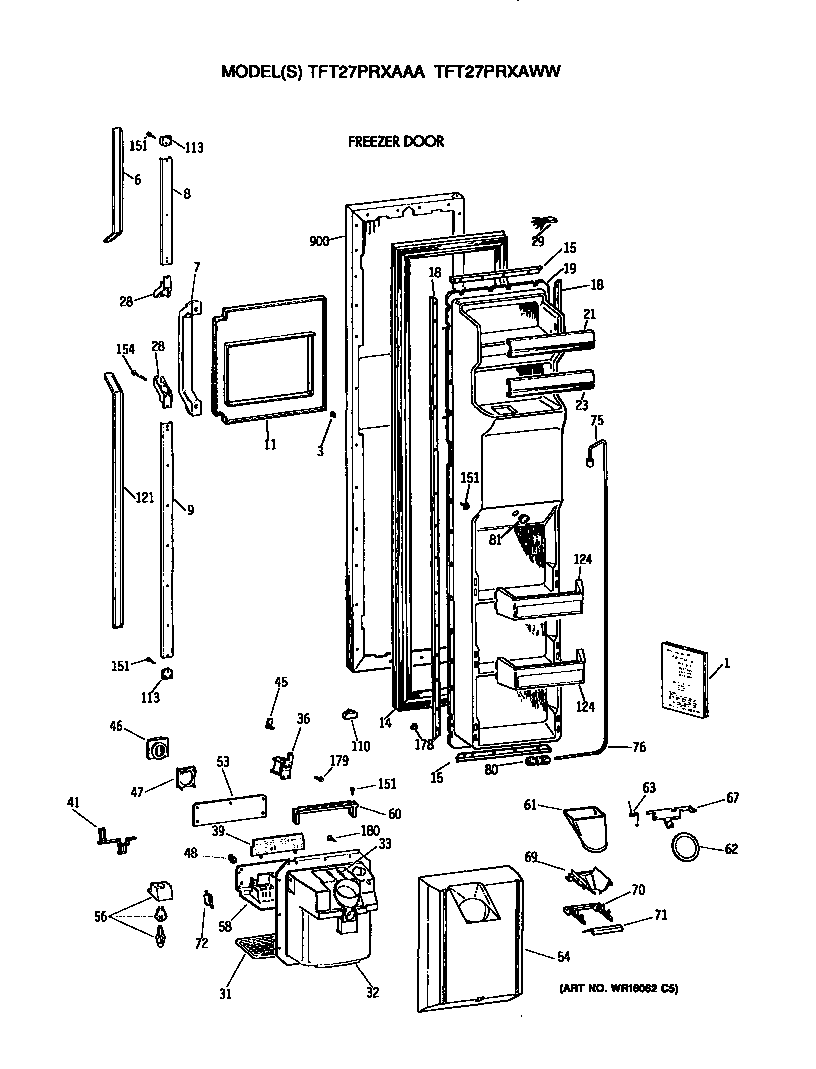 Freezer door