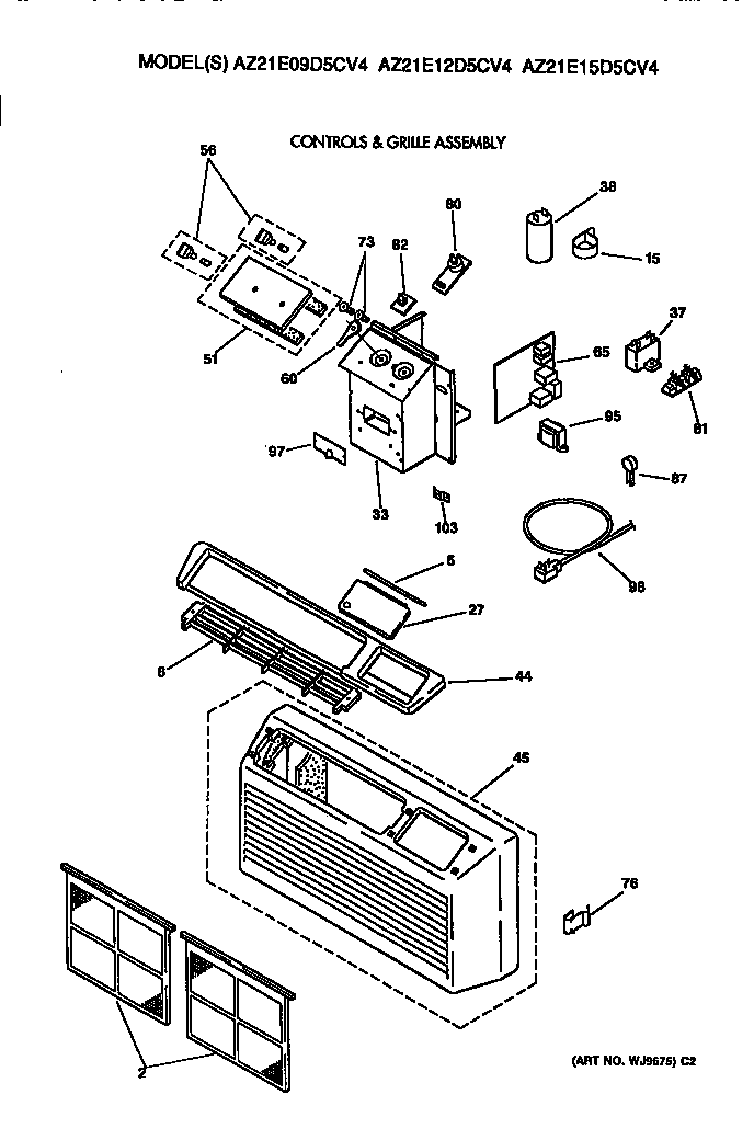 Control box and front baffle