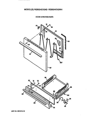 Oven door and broiler