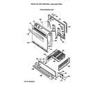 GE LGB116GPT2AD oven door and broiler diagram