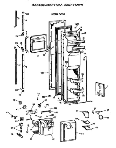 Freezer door