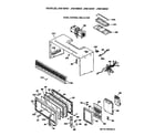 GE JVM140K02 door/control/grill&case diagram