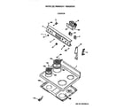 Hotpoint RB632GV1 cooktop/controls diagram