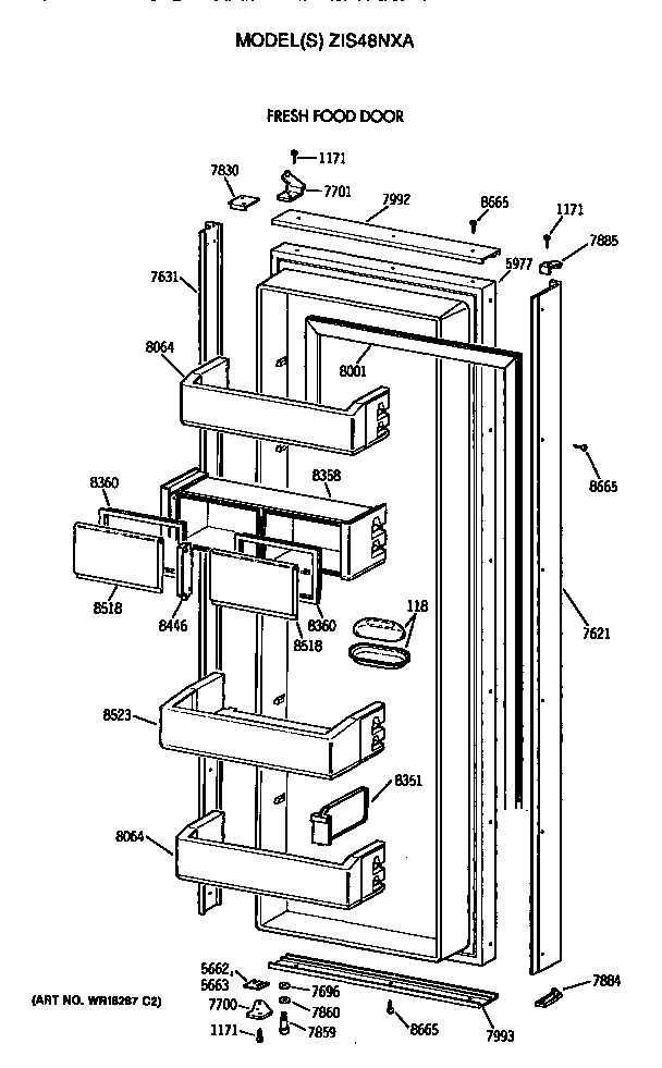 Refrigerator door