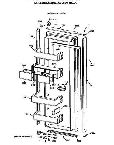 Refrigerator door