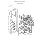 GE ZISB48DXA refrigerator shelves diagram