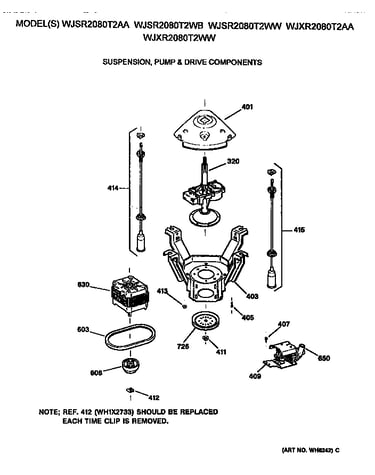 Suspension, pump and drive