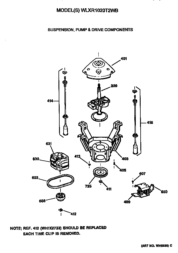 Suspension, pump and drive