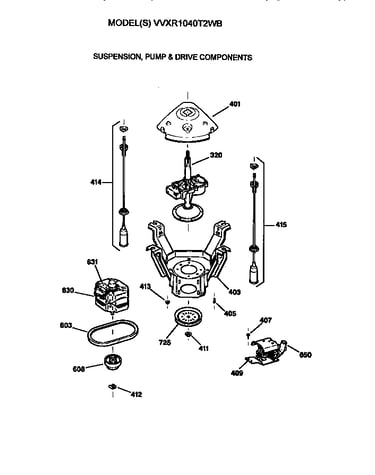 Suspension, pump and drive