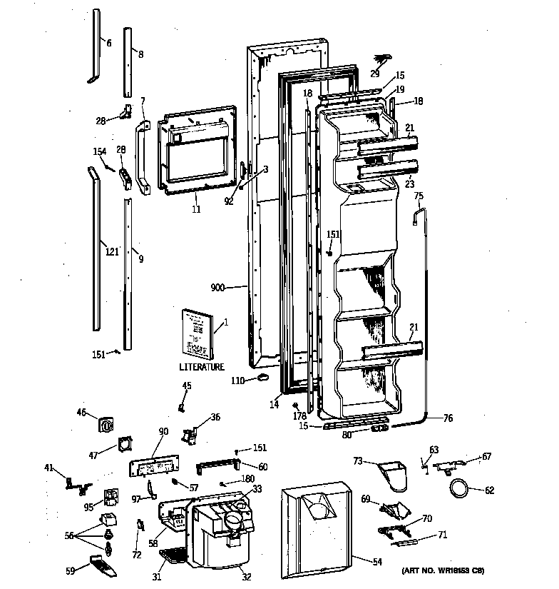 Freezer door