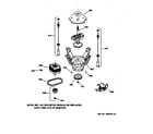 GE WMSR2090T5AA suspension, pump & drive components diagram